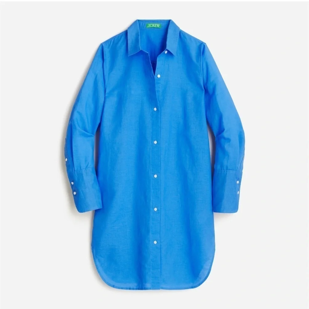 J. Crew blue button down coverup small